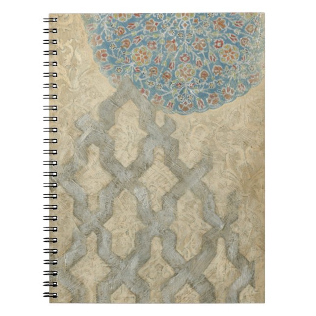 Cuaderno Disposición floral de taparo plateado decorativo (Frente)