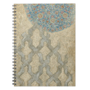 Cuaderno Disposición floral de tapicería de plata decorat