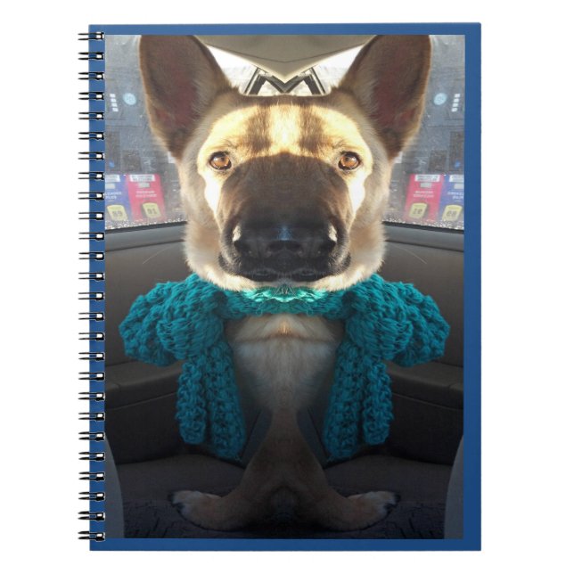 Cuaderno Distorsión espejada de pastor alemán (Frente)