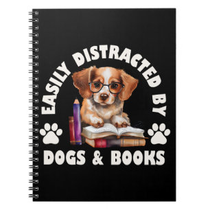 Cuaderno Distracción Fácil Por Perros Y Libros