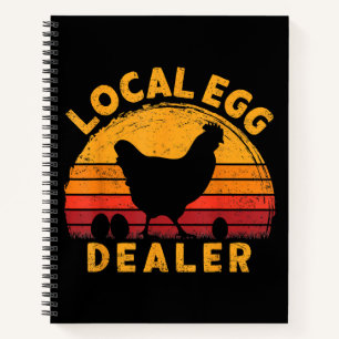 Cuaderno Distribuidor de huevos de granja local vintage ret