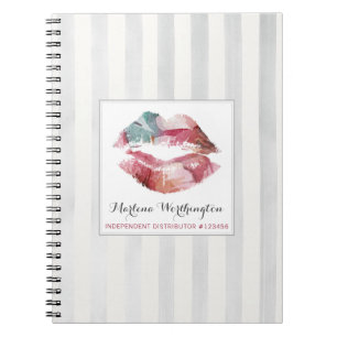Cuaderno Distribuidor de Labial Acuarela Besos Personalizad