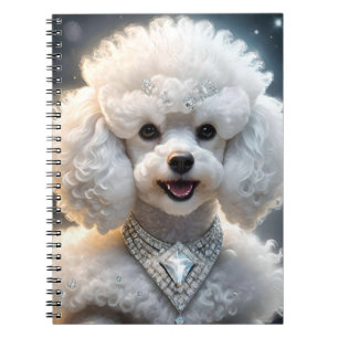 Cuaderno "Diva de diamantes: El glamoroso caniche en espuma