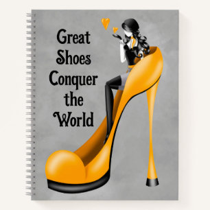 Cuaderno Diva de la Moda en Stiletto Amarillo