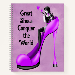 Cuaderno Diva de la Moda en Stiletto Púrpura