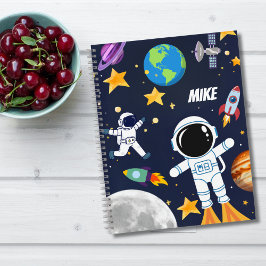 Cuaderno Diversión astronauta espacial planeta, Arte de cua