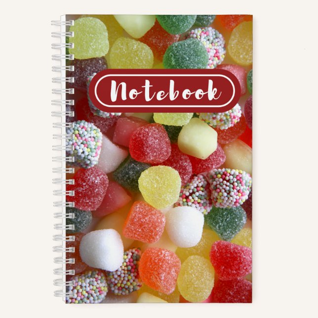 Cuaderno Diversión colorida de las caramelos de gelatina (Anverso)