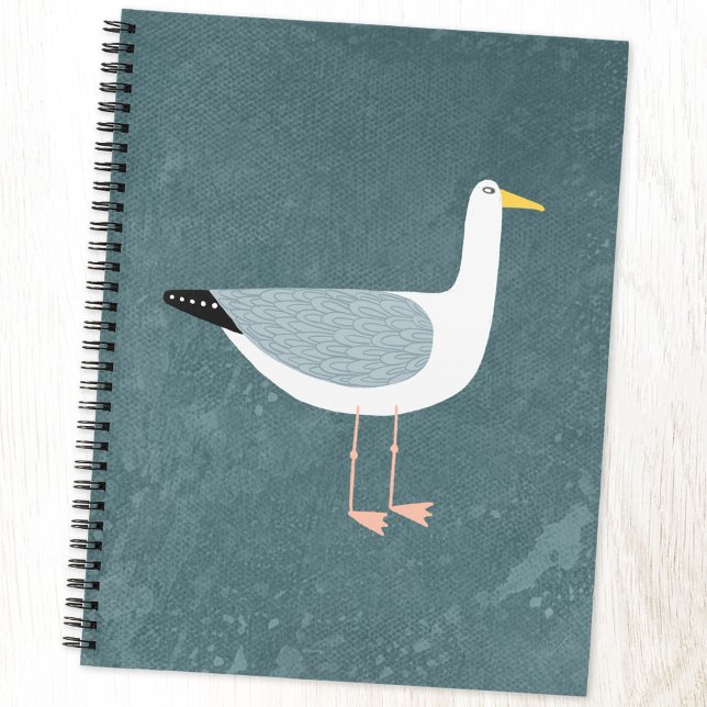 Cuaderno Diversión de aves costeras de gaviota (Fun seagull coastal bird notebook)