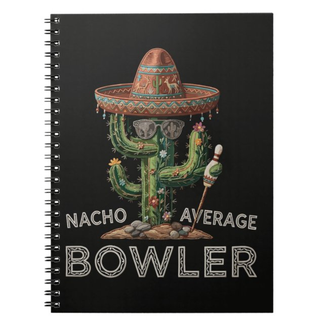 Cuaderno Diversión de bolos no promedio (Frente)