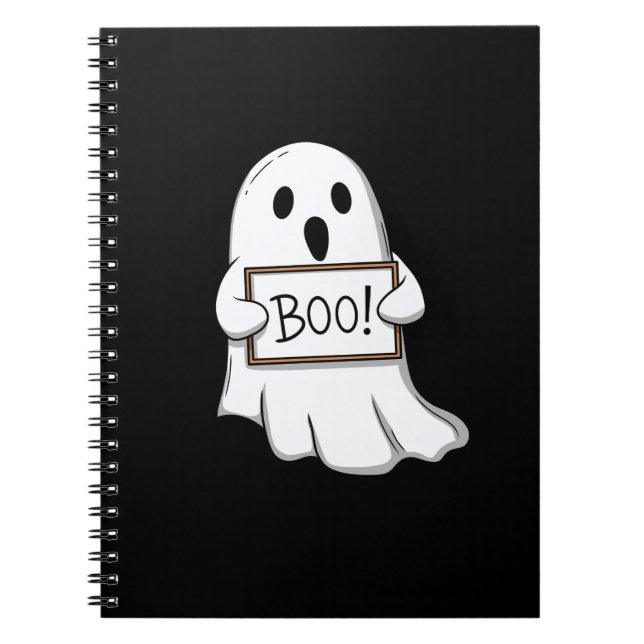 Cuaderno Diversión de BOO fantasmal lindo (Frente)