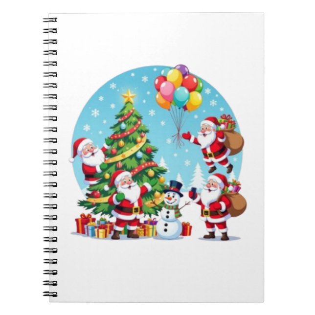 Cuaderno **“Diversión de Navidad con Multi-Santa – Transpar (Frente)