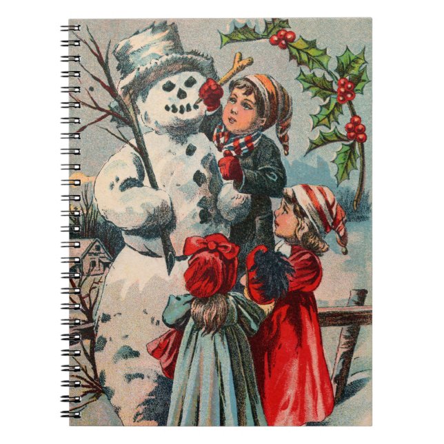 Cuaderno Diversión del invierno del vintage (Frente)