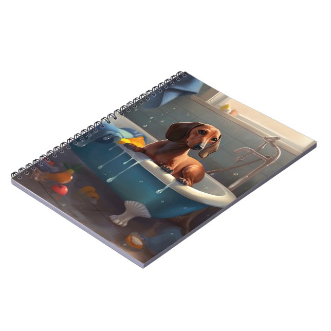 Cuaderno Diversión en el baño del Dachshund  (Lado Izquierdo)