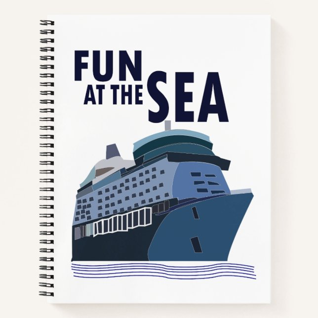 Cuaderno Diversión en el crucero en el mar  (Anverso)