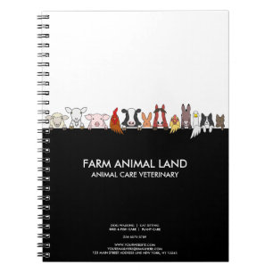 Cuaderno Diversión en la granja de madera vaca gallina agri