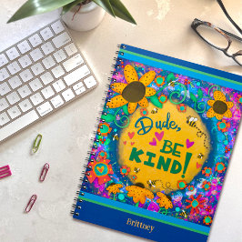 Cuaderno Diversión floral personalizada Chico colorido Sé a