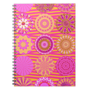 Cuaderno Diversión Kaleidoscope, bloc de notas en espiral r