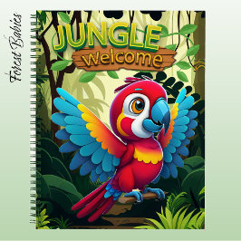 Cuaderno Diversión Macaw Parrot Único Personalizado Whimsic