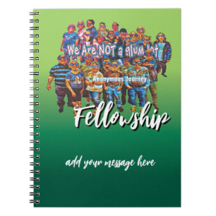 Cuaderno diversión no somos un montón sombrío lema diario c