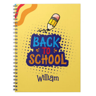 Cuaderno Diversión personalizada 'De vuelta al cole' Doodle