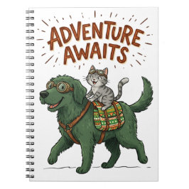 Cuaderno Divertida aventura de perro y gato espera