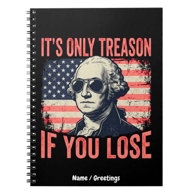 Cuaderno Divertida cita de traición de George Washington Vi (Frente)