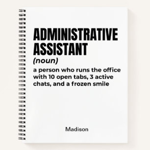 Cuaderno Divertida definición de auxiliar administrativo (B