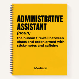 Cuaderno Divertida definición de auxiliar administrativo (B