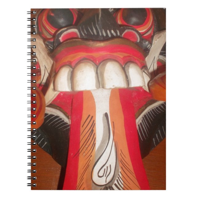 Cuaderno Divertida máscara rara de la lengua rara (Frente)