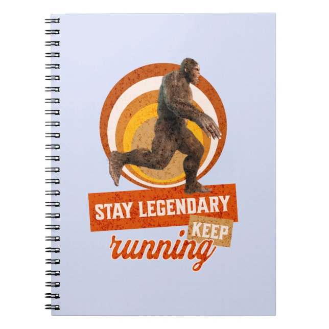 Cuaderno Divertida Motivación para Correr de Bigfoot (Frente)