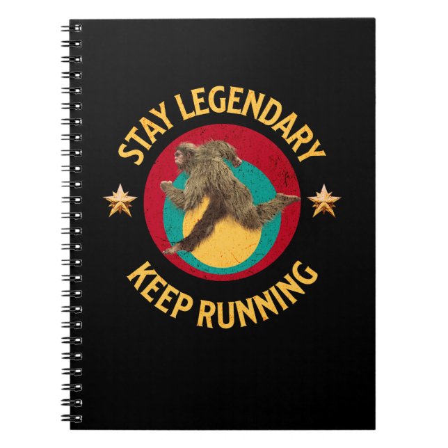 Cuaderno Divertida Motivación para Correr de Bigfoot (Frente)