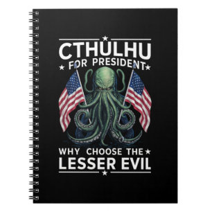 Cuaderno Divertidas elecciones 2024 Cthulhu para presidente