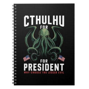 Cuaderno Divertidas elecciones 2024 Cthulhu para presidente