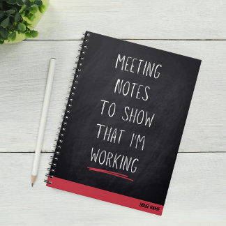 Cuaderno Divertidas notas de reunión de Personalizados que