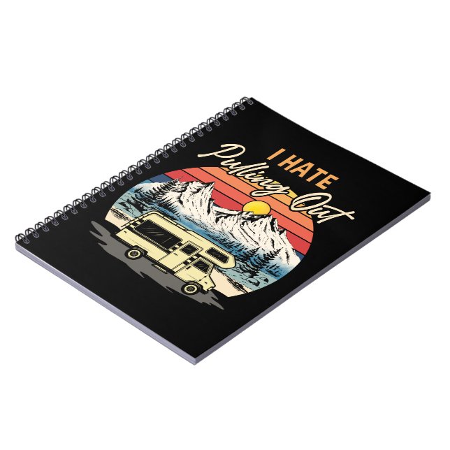 Cuaderno Divertido acampar I Odiar Sacando Viajes Retro (Lado Izquierdo)