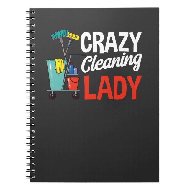 Cuaderno Divertido ama de casa esposa limpiando esposa (Frente)