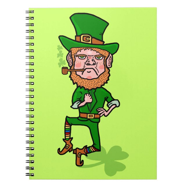 Cuaderno Divertido Angry Lucky Irish Leprechaun (Frente)