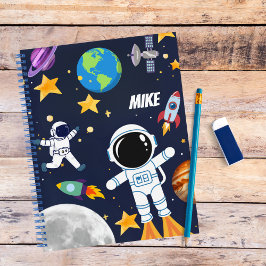 Cuaderno Divertido astronauta del espacio exterior y planet