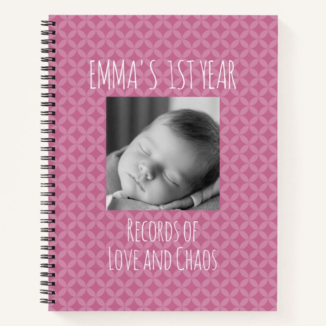 Cuaderno Divertido Baby Journal con un patrón de Shippoumon (Anverso)