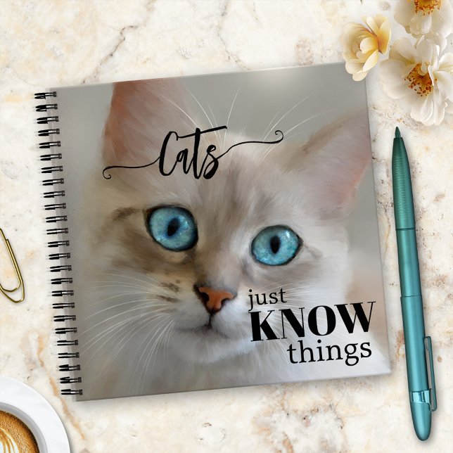 Cuaderno Divertido bloc de notas para Bellas Artes gatos (A funny notebook featuring a painting of a cute kitty - funny cat gift)