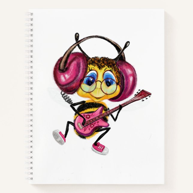 Cuaderno divertido con guitarrista (Anverso)
