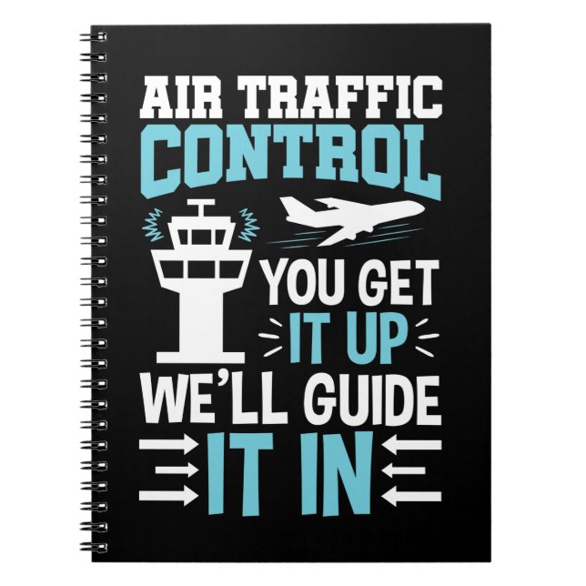 Cuaderno Divertido control de tráfico aéreo que se obtiene (Frente)