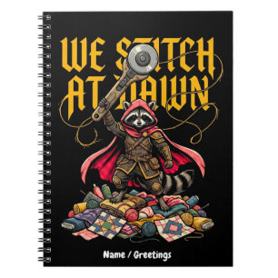 Cuaderno Divertido Cosemos Al Amanecer Mapache Costura Quil