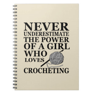 Cuaderno Divertido crochet cita regalo de crocheters