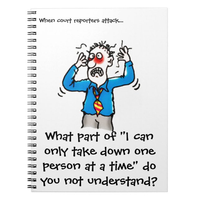 Cuaderno Divertido cuando los reporteros de corte atacan (Frente)