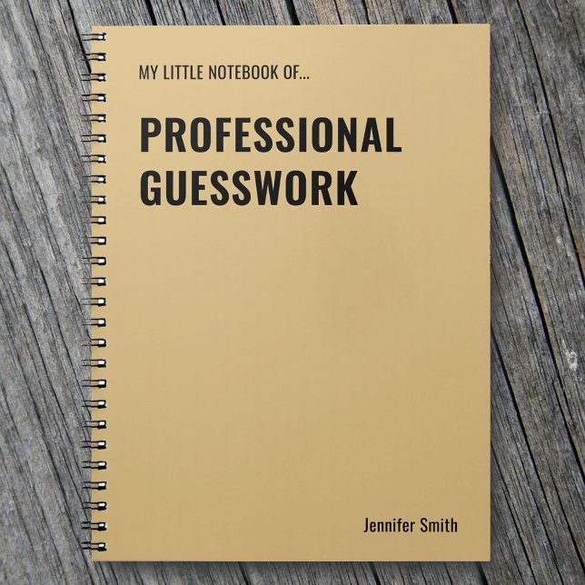 Cuaderno divertido de conjeturas profesionales (Subido por el creador)