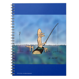Cuaderno divertido de dibujos animados de pesca de