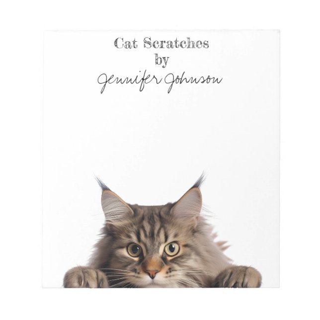 Cuaderno divertido de gato Maine Coon (Frente)
