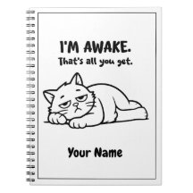 Cuaderno divertido de gato perezoso | Diseño perso