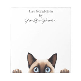 Cuaderno divertido de gato siamés